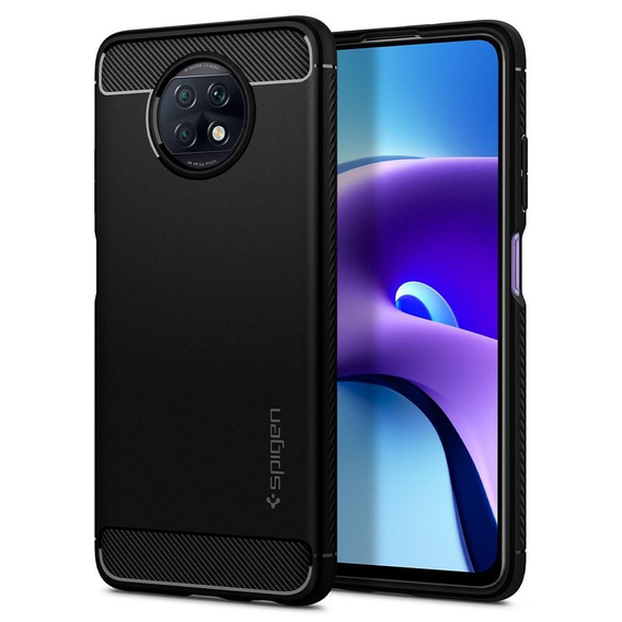 Чехол Spigen до Xiaomi Redmi Note 9T 5G, Rugged Armor, чёрный