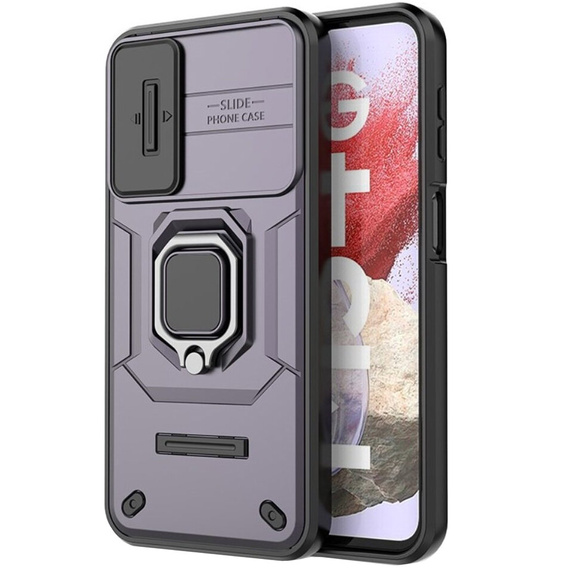 Чехол для Samsung Galaxy M34, KickStand Camera Lens, фиолетовый