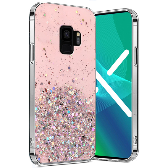 Чехол до Samsung Galaxy S9, Glittery, розовый