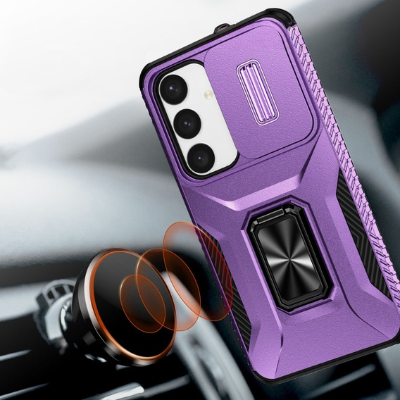 Чехол для Samsung Galaxy S24+ Plus, крышка объектива, фиолетовый