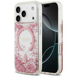 Чехол GUESS Resin Bottom Glitter MagSafe для iPhone 17 Pro