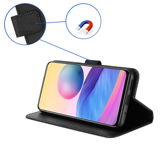 Откидной чехол для Xiaomi Redmi A3, Wallet Smart Magnet, чёрный