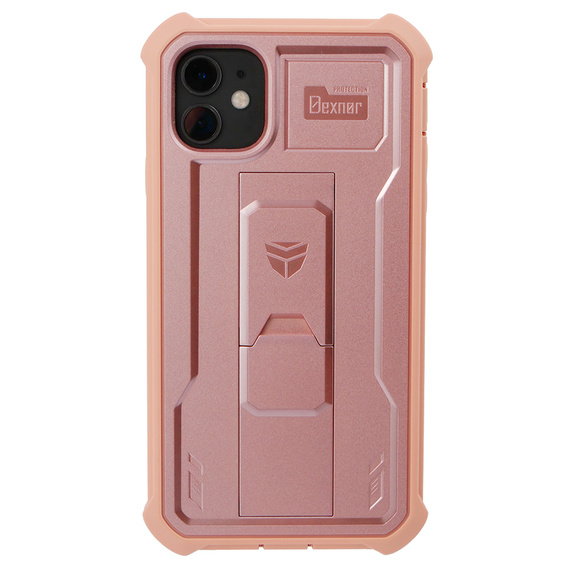 Броньований чохол для iPhone 11, Dexnor Full Body, рожевий rose gold