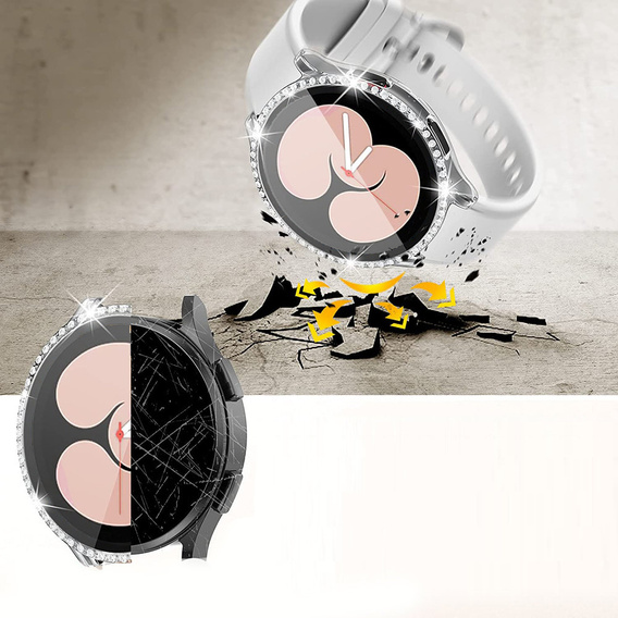 2в1 чехол и защитное стекло для часов Samsung Galaxy Watch 5 44mm, Clear