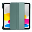 Чехол для iPad 10.9 2022 10 Gen, Smart Pencil, с держателем стилуса, зелёный