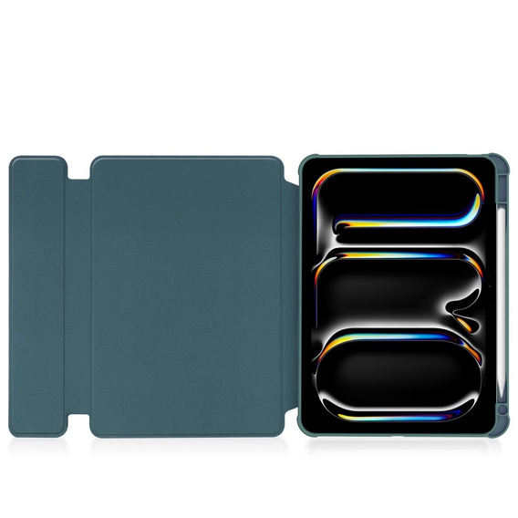 Чехол клавиатура для iPad Pro 11" 2024 (5 gen.), Rotary 360° Leather, тёмно-зелёный