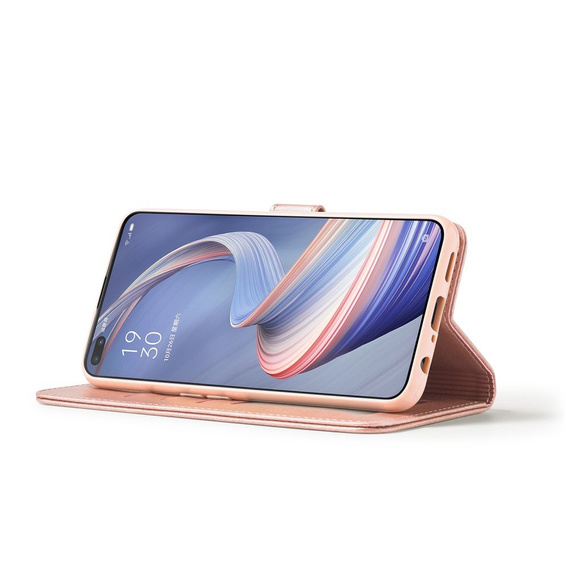 Чохол-книжка для Oppo Reno 4 Z 5G, LC.IMEEKE, рожевий rose gold