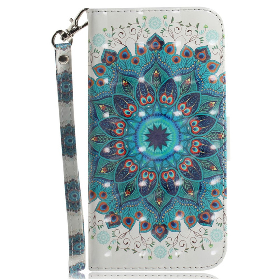 Откидной чехол для Motorola Edge 50 Pro 5G, Wallet, Mandala Flower