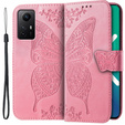 Откидной чехол для Xiaomi Redmi Note 12S, Butterfly, розовый