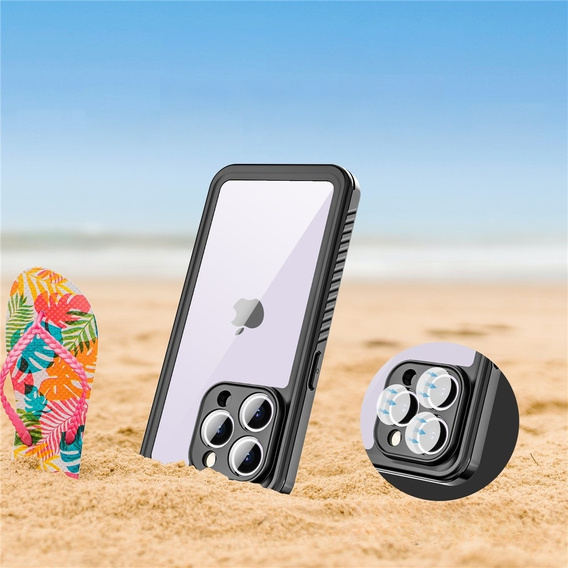 Водонепроникний чохол IP68 для iPhone 15 Pro Max, Redpepper, чорний
