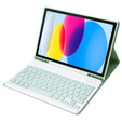 Чохол + клавіатура iPad 10.9 2022 10 Gen, Pen Slot, світло-зелений