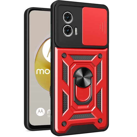 Чехол NOX Camera Slide Motorola Moto G73 5G, CamShield Slide, красный