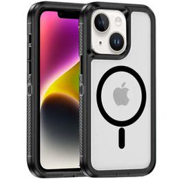 Чохол з рамкою для iPhone 13/14, для MagSafe, прозорий / чорний