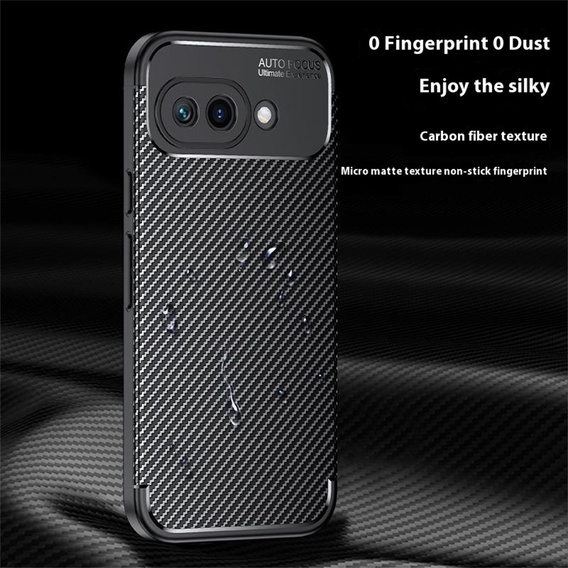 Чехол до Xiaomi Poco F7 Pro, Carbon, чёрный
