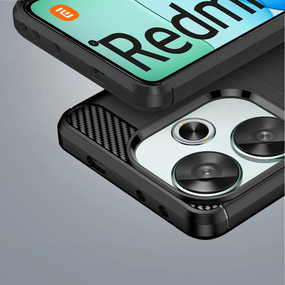 Чехол до Xiaomi Redmi 13, Carbon, чёрный