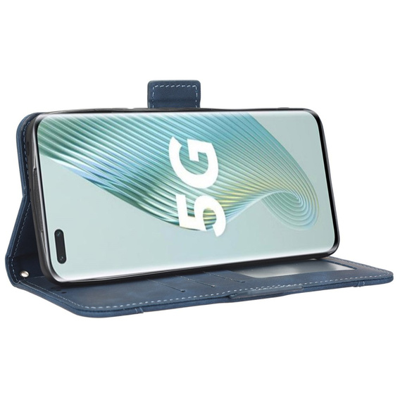 Футляр з клапаном для Honor Magic 5 Pro 5G, Card Slot, темно-синій 