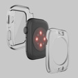 2в1 чехол и защитное стекло для часов Apple Watch 7/8/9 45mm, Transparent
