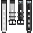 Силіконовий ремінець для Garmin Fenix 5/6/7 Forerunner 945/935, White / Black