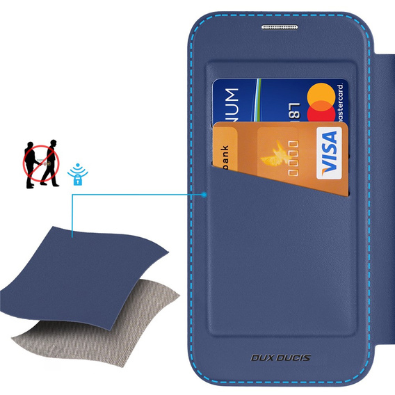 Чохол Dux Ducis для iPhone Air, Skin X Pro, з клапаном, для MagSafe, темно-синій