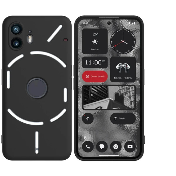 Чехол до Nothing Phone 2, Silicone Lite, чёрный