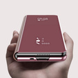 Чoхол до Samsung Galaxy Z Fold3 5G, Clear View, рожевий rose gold