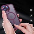 Чохол для iPhone 14 Pro, ERBORD Impact Guard, MagSafe, бордовий