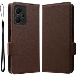 Чохол-книжка для Xiaomi Redmi Note 12 5G / POCO X5 5G, Wallet Litchi Magnet, коричневий