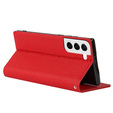 Кожаный чехол для Samsung Galaxy S22, ERBORD Grain Leather, красный