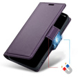 Чохол для Motorola Edge 60 / 60 Fusion, ERBORD Glossy Litchi, гаманець з клапаном, фіолетовий