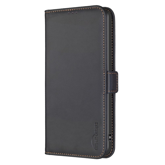 Чохол-книжка для Samsung Galaxy A15, BINFEN Wallet, чорний + скло 9H