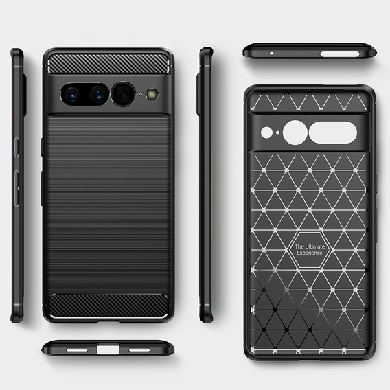 Чехол до Google Pixel 7 Pro, Carbon, чёрный