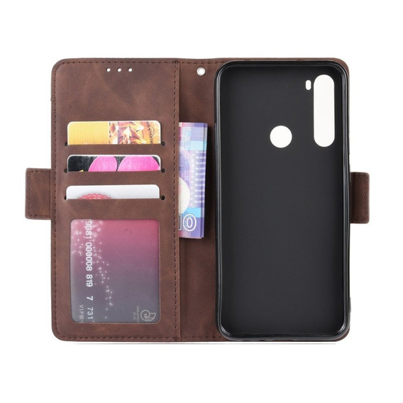 Футляр з клапаном для Xiaomi Redmi Note 8T, Card Slot, коричневий