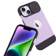 Чохол ERBORD MagSafe Cam Slider, фіолетовий + скло для екрану для iPhone 13 / iPhone 14
