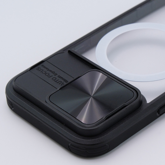 Чехол до iPhone 15 Pro, Slide Camera Magsafe, чёрный