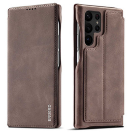 Чохол-книжка для Samsung Galaxy S23 Ultra, ERBORD Retro, коричневий
