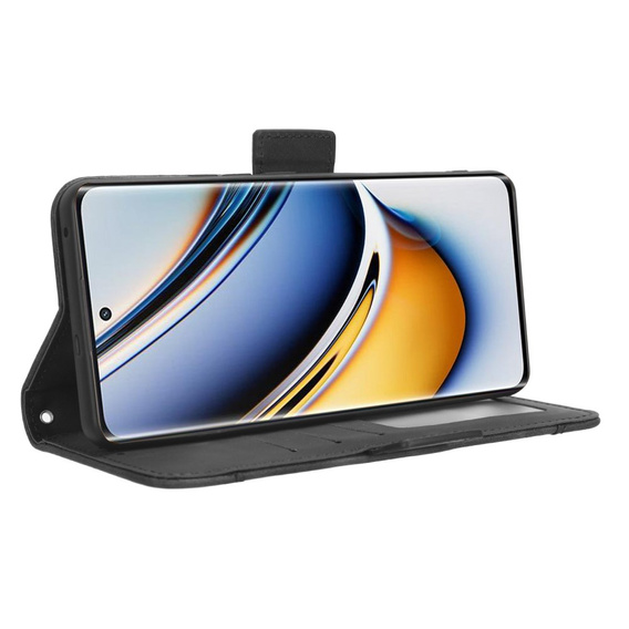 Футляр з клапаном для Realme 11 Pro 5G / Pro+ 5G, Card Slot, чорний