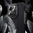 Чехол BENKS Kevlar для iPhone 15 Pro, углеродное волокно, чёрный