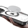Протиударний чохол MagSafe для iPhone 15 Pro Max, чорний / прозорий