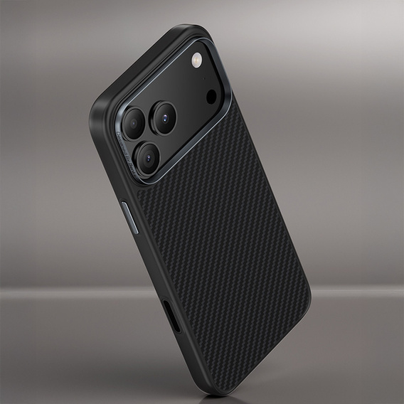 Чехол BENKS Kevlar Armor PRO Carbon Fiber 600D A070 для MagSafe с активной кнопкой для iPhone 17 Pro Max