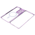 Магнітний чохол Dual Glass MagSafe для Samsung Galaxy S21 Ultra, фіолетовий