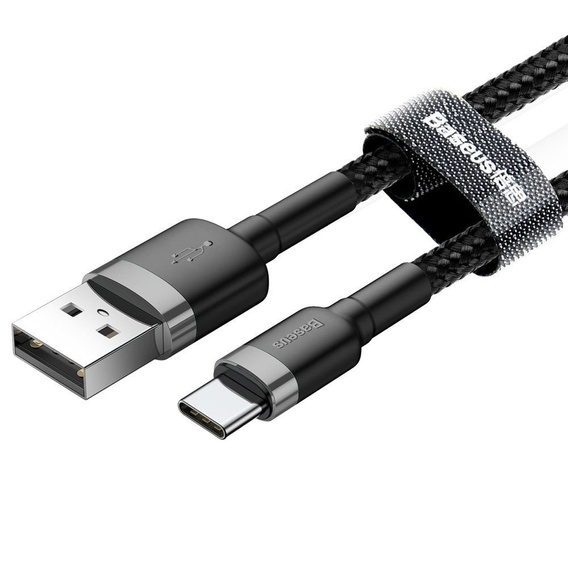 BASEUS Cafule Кабель Type-C 2A 3M - Grey/Black