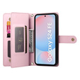 Чохол-книжка для Samsung Galaxy S24 FE, Wallet Zipper Pocket, рожевий