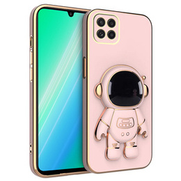 Чoхол до Samsung Galaxy A22 5G, Astronaut, рожевий rose gold