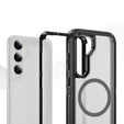 Чехол с рамкой для Samsung Galaxy S23 FE, для MagSafe, прозрачный / черный
