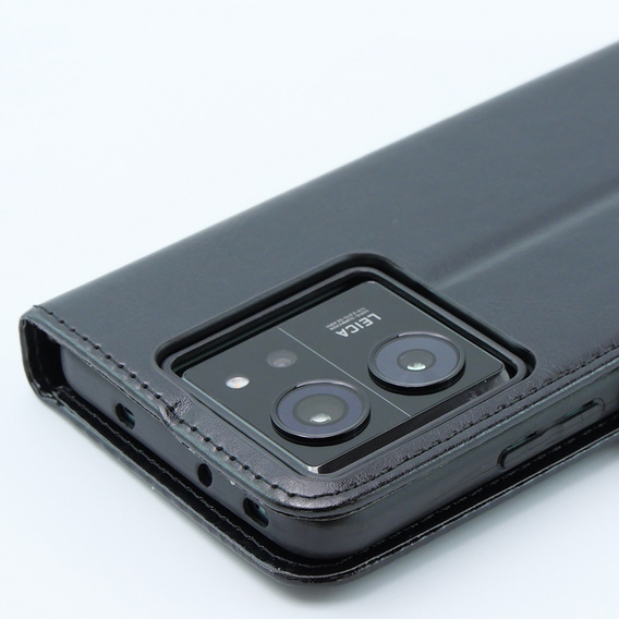 Футляр з клапаном для Xiaomi 13T / 13T Pro, Crazy Horse Wallet, чорний