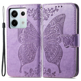 Чохол-книжка для Xiaomi Redmi Note 13 Pro 5G, Butterfly, фіолетовий