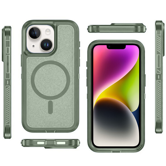 Чохол з рамкою для iPhone 13/14, для MagSafe, зелений