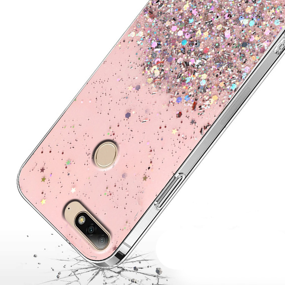 Чехол до Huawei Y7 2018/Enjoy 8, Glittery, розовый