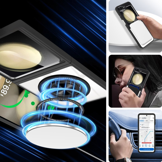 Чохол для Samsung Galaxy Z Flip7 FE / Z Flip6, Corners Dropproof, для MagSafe, прозорий / чорний