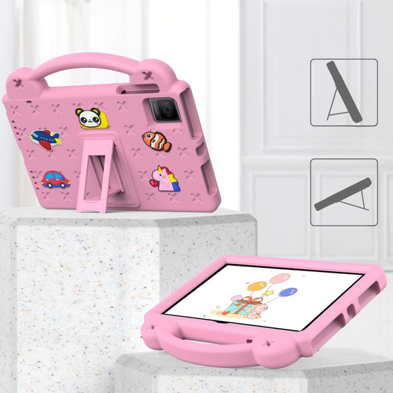 Детский чехол для T Tablet 5G, Cute Patterns, с подставкой, розовый
